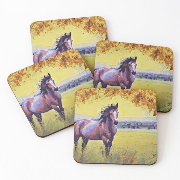 Item preview, horse portrait with autumn tree designed and sold by bogfl.