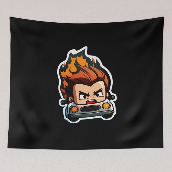Item preview, Dangerous Angry Driver Anime Drawing of Funny Cartoon Driver  designed and sold by verluxe.