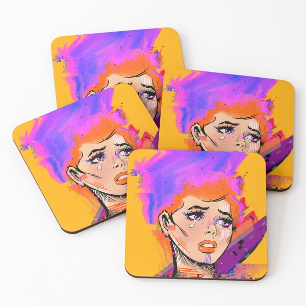 Item preview, Pixelated Woman With Fire designed and sold by gaslight-n.