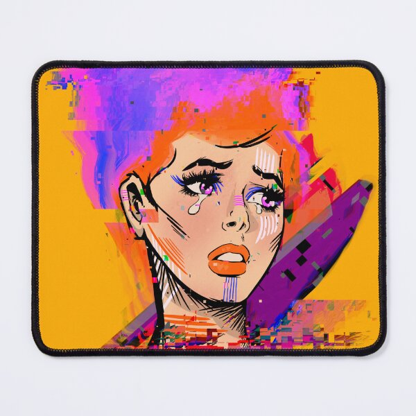 Item preview, Pixelated Woman With Fire designed and sold by gaslight-n.