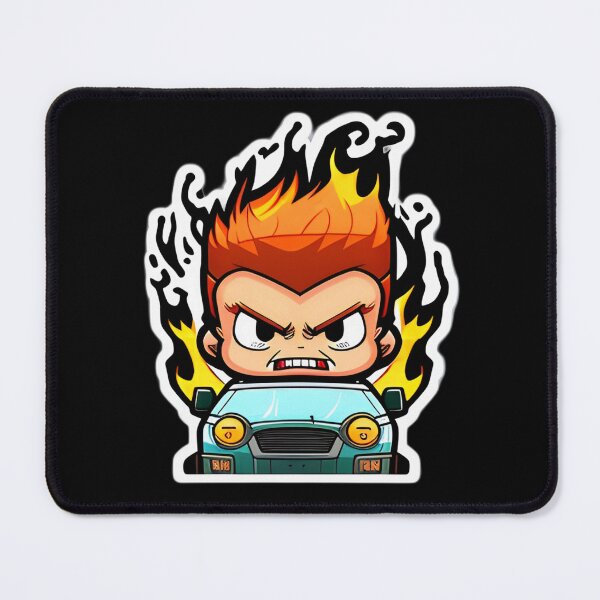 Item preview, Dangerous Angry Driver Anime Drawing of Funny Cartoon Driver designed and sold by verluxe.