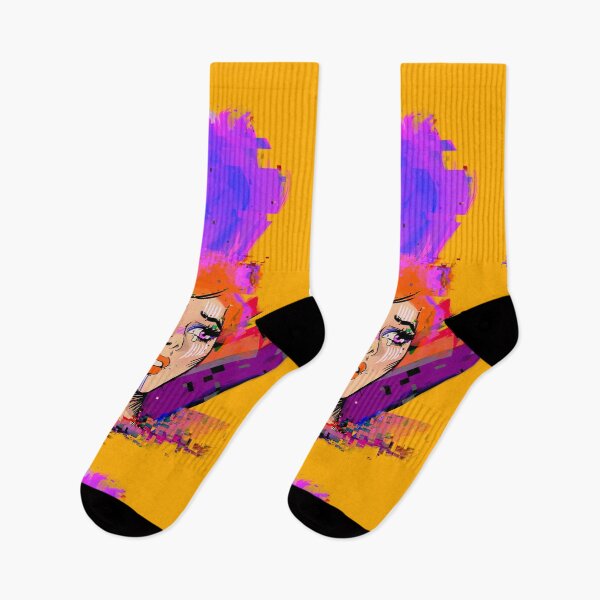 Item preview, Pixelated Woman With Fire designed and sold by gaslight-n.