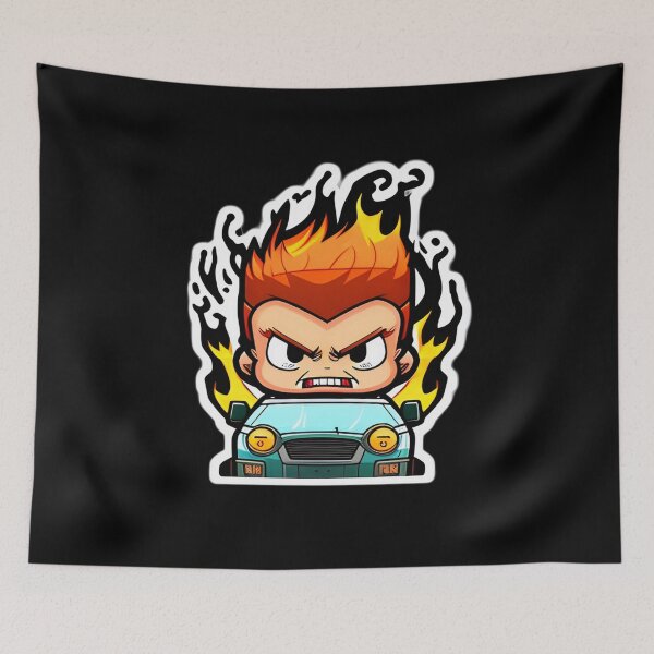 Item preview, Dangerous Angry Driver Anime Drawing of Funny Cartoon Driver  designed and sold by verluxe.