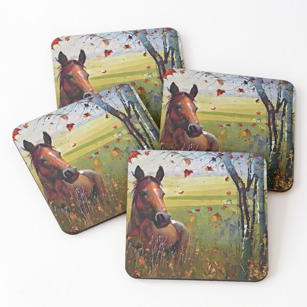 Item preview, horse and birches designed and sold by bogfl.