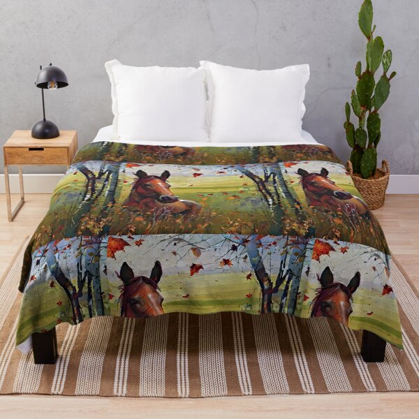 Item preview, horse and birches designed and sold by bogfl.