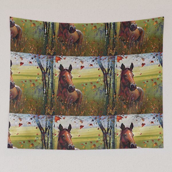 Item preview, horse and birches designed and sold by bogfl.