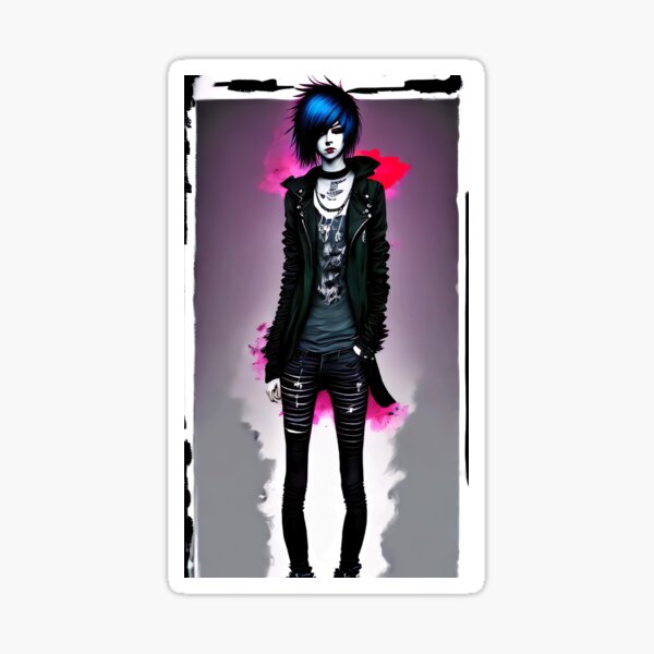 Item preview, Scene Girl Cartoon  designed and sold by RaveToTheGrave.