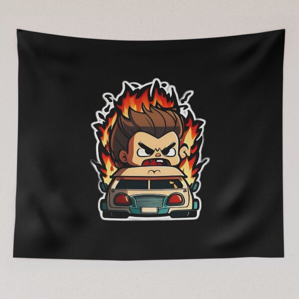 Item preview, Angry Driver Anime Drawing of Funny Cartoon Driver  designed and sold by verluxe.