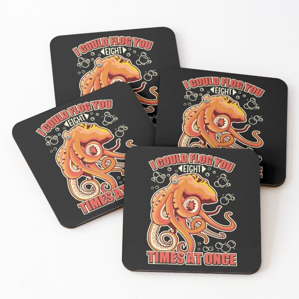 Item preview, I Could Flog You Eight Times At Once - Funny Gifts for Octopuses Lovers by FanityPrints designed and sold by FanityPrints.