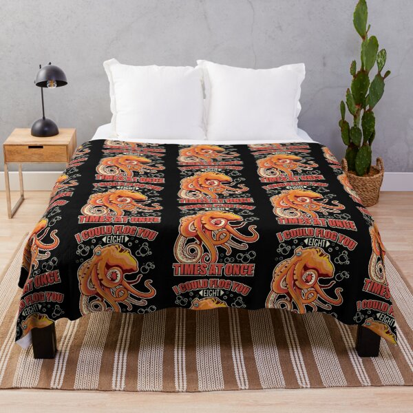 Item preview, I Could Flog You Eight Times At Once - Funny Gifts for Octopuses Lovers by FanityPrints designed and sold by FanityPrints.