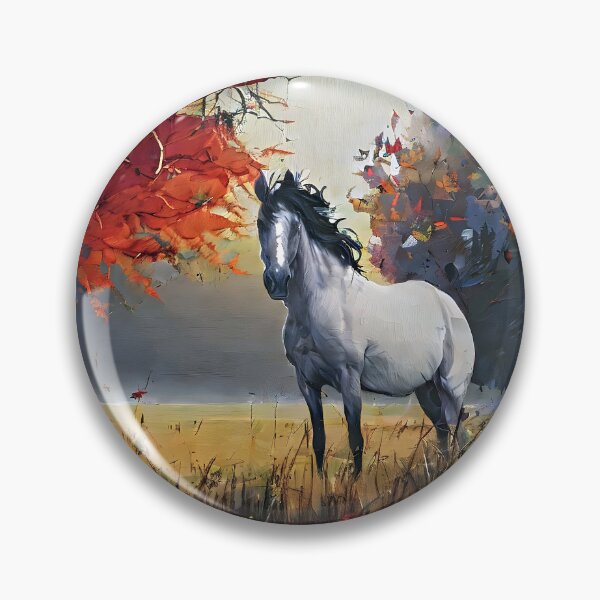 Item preview, white horse and autumn colors designed and sold by bogfl.