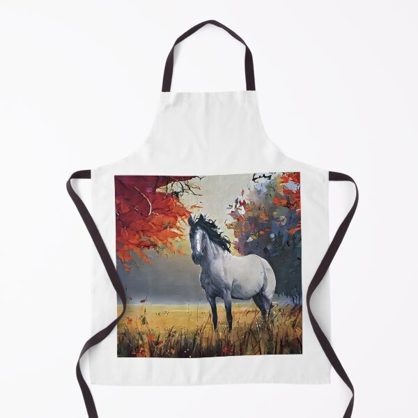 Item preview, white horse and autumn colors designed and sold by bogfl.