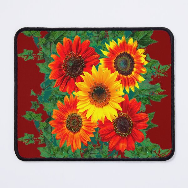 Item preview, ASBSTRACT SUNFLOWERS WINE COLOR IVY ART designed and sold by sharlesart.