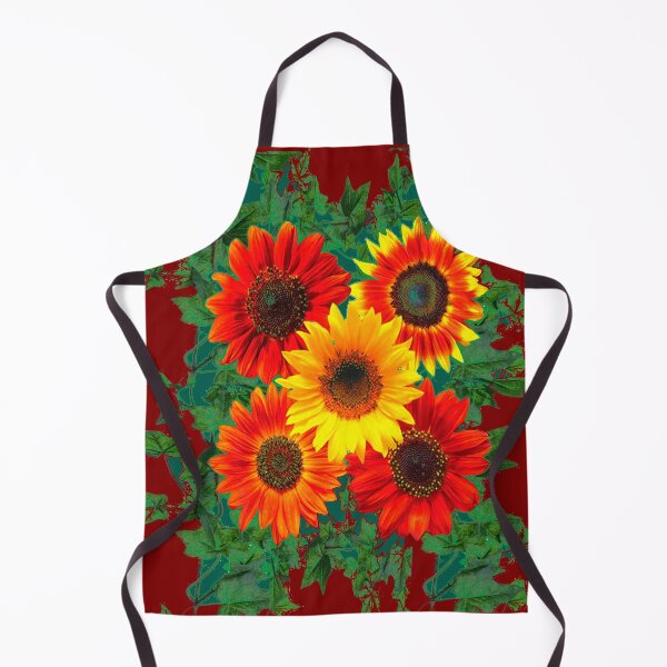 Item preview, ASBSTRACT SUNFLOWERS WINE COLOR IVY ART designed and sold by sharlesart.