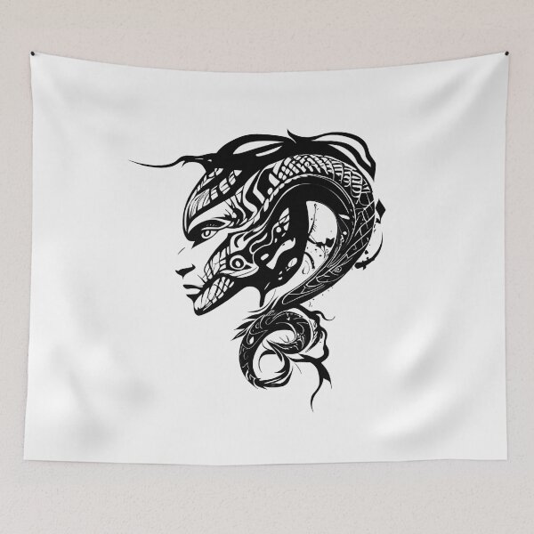 Item preview, Tribal Tattoo of Serpent Man designed and sold by ShadowAndSlate.