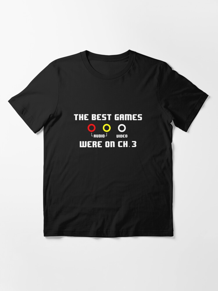 Funny geeky vintage video games on Ch. 3 shirt