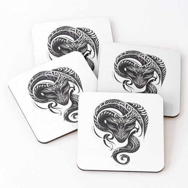 Item preview, Tribal Tattoo of Snake designed and sold by ShadowAndSlate.