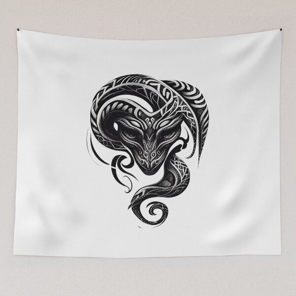 Item preview, Tribal Tattoo of Snake designed and sold by ShadowAndSlate.