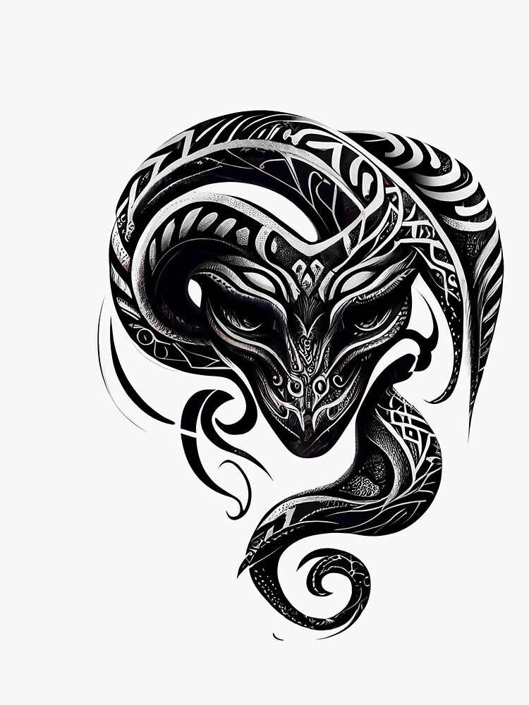 Snake Tribal Tattoo Gift Idea' Sticker | Spreadshirt