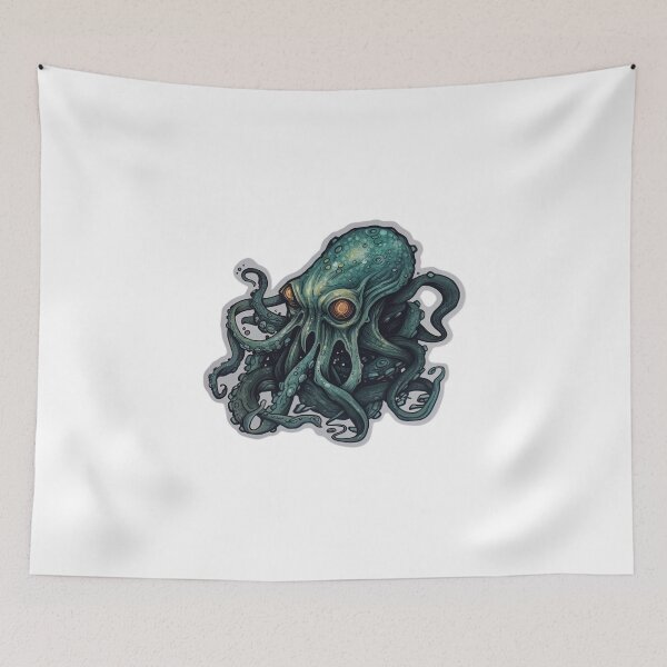 Item preview, Green Octopus Atychiphobia Cute Monster designed and sold by MrBadDream.