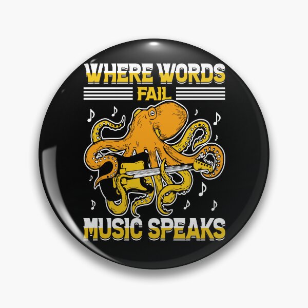 Item preview, Where Words Fail Music Speaks - Funny Gifts for Octopuses Lovers by FanityPrints designed and sold by FanityPrints.