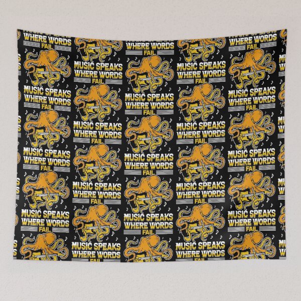 Item preview, Where Words Fail Music Speaks - Funny Gifts for Octopuses Lovers by FanityPrints designed and sold by FanityPrints.