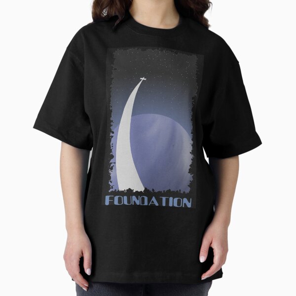 [Out of Print] Isaac Asimov / Foundation Womens Relaxed Fit Tee (Black) - [アウト・オブ・プリント] ファウンデーション Tシャツ Foundation unisex book t-shirt — Out of Print