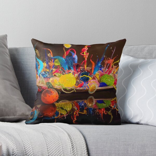 Glass Art Throw Pillow