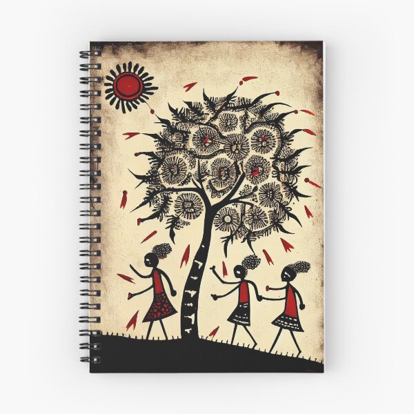 Item preview, Joyful Celebrations: Warli Art Depicts Happiness and Unity designed and sold by Banded-Canyon.