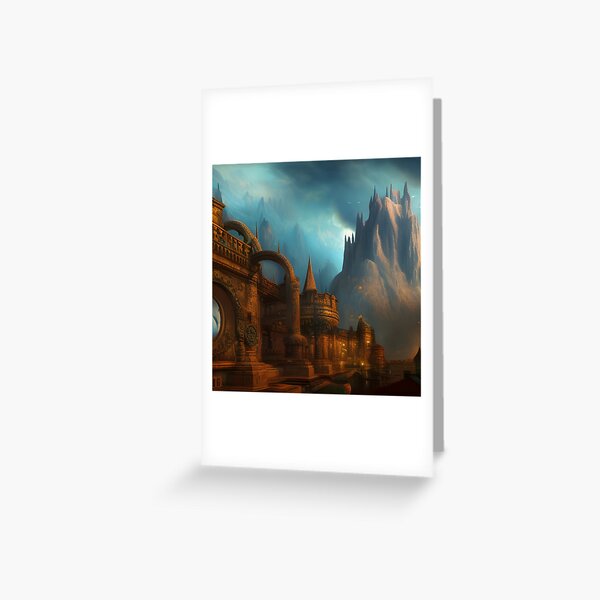 Detailed matte painting, deep color, fantastical, intricate detail, splash screen, complementary colors, fantasy concept art Greeting Card