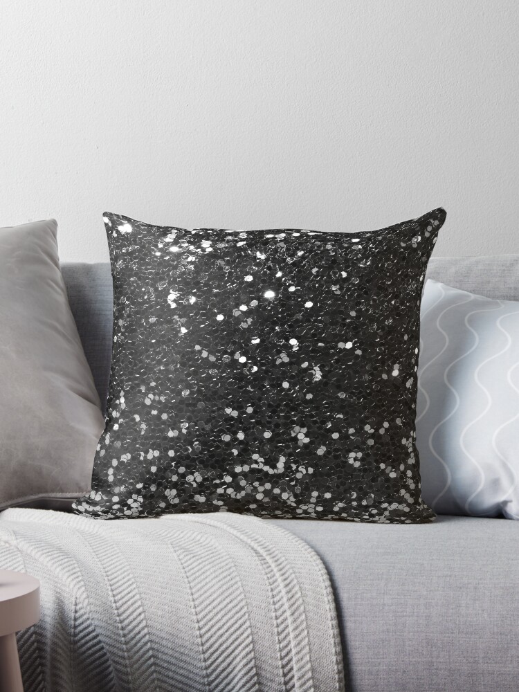 Silver 2025 glitter cushion