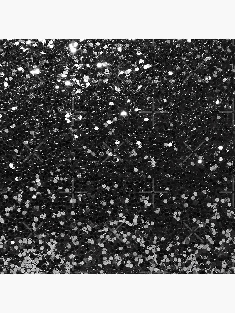 Black Glitter Look Chunky Sequin Sticker for Sale by ColorFlowArt