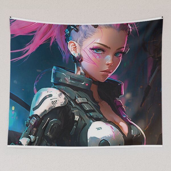 Item preview, Cyberpunk girl Art - Landscape designed and sold by Autumn Lyrics.
