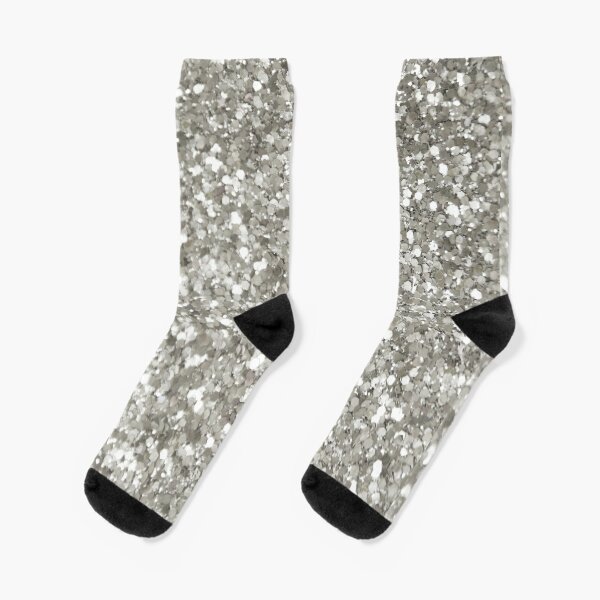 Black Glitter Look Chunky Sequin | Socks