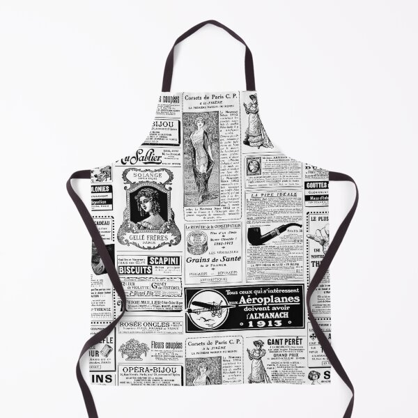 Item preview, antique french victorian newspaper vintage black white designed and sold by Gossip Rag.