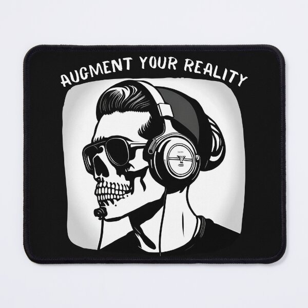 Item preview, Augment Your Reality Skull With Hipster Headphones Artistic Design designed and sold by Sanctum Cosmos.