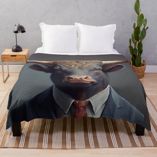 Item preview, Painting of a bull in costume designed and sold by MyHunkyDoryShop.