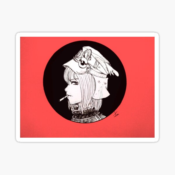 Smoking girl Sticker