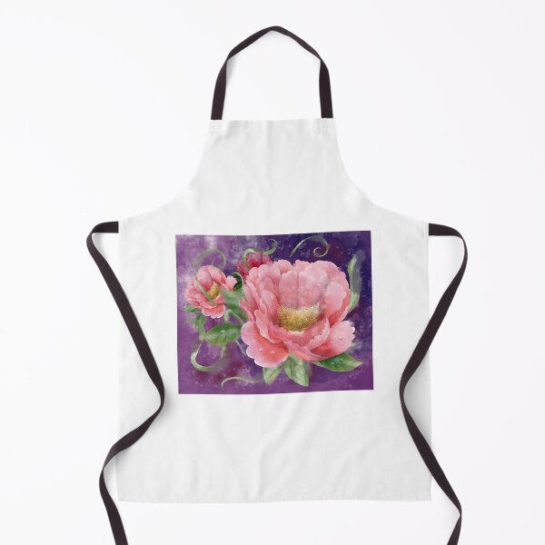 Item preview, juicy watercolor peony on a lilac background designed and sold by sonaadalian.