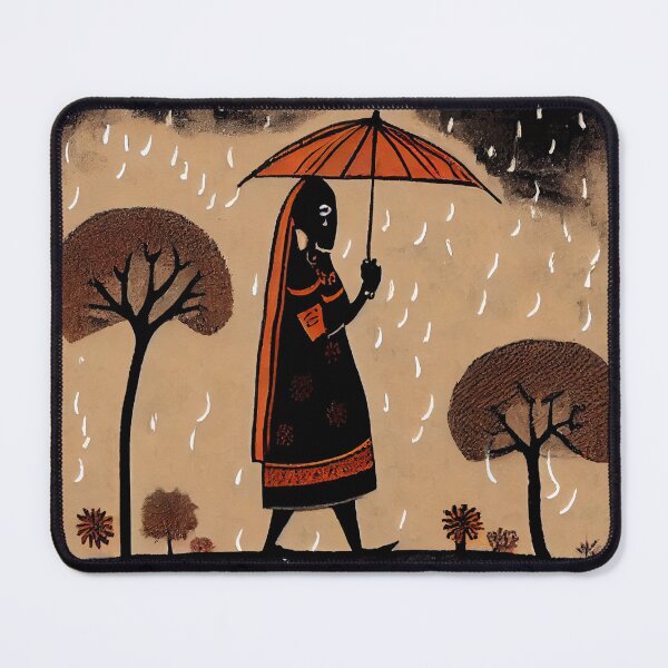 Item preview, Monsoon Magic: Warli Art Celebrates the Beauty of Rain designed and sold by Banded-Canyon.