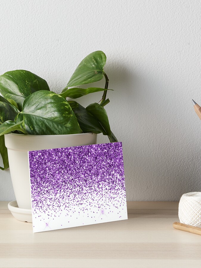 Purple Violet Sparkle Glitter Fading Border  Art Board Print for Sale by  ColorFlowArt