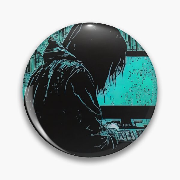 Item preview, Creepy black hat hacker blue illustration designed and sold by RK - Shop.