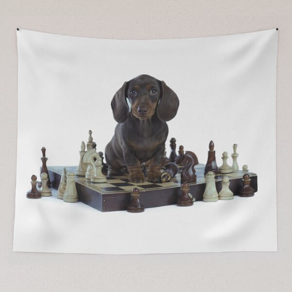 Item preview, Daschund and Chess designed and sold by Gile-Shop.