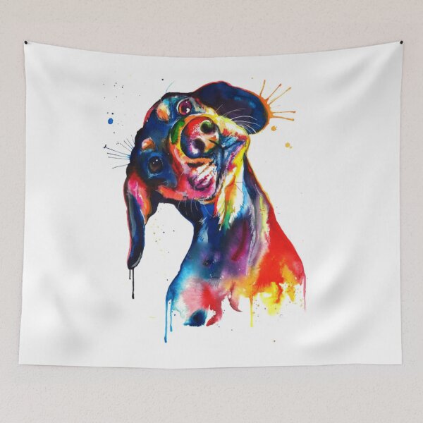 Item preview, Dachshund Watercolor painting  designed and sold by Gile-Shop.