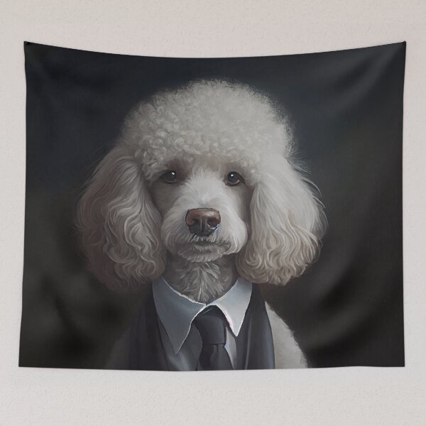 Item preview, Pintura de un caniche disfrazado designed and sold by MyHunkyDoryShop.