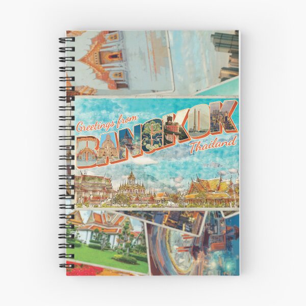 Item preview, Greetings from Bangkok in Thailand colorful vintage style retro souvenir designed and sold by DeveloperProp0.