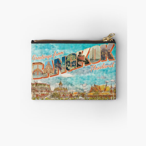 Item preview, Greetings from Bangkok in Thailand colorful vintage style retro souvenir designed and sold by DeveloperProp0.