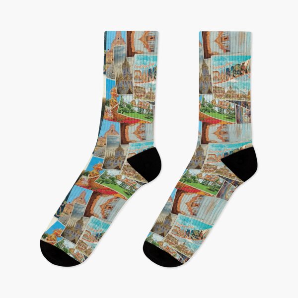 Item preview, Greetings from Bangkok in Thailand colorful vintage style retro souvenir designed and sold by DeveloperProp0.