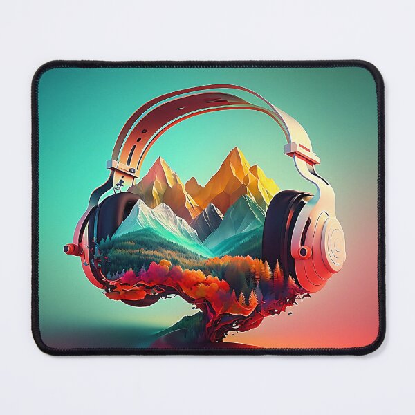 Item preview, The Harmony Hues | Headphones that Paint a Colorful Landscape Digital Art designed and sold by tnkmore.