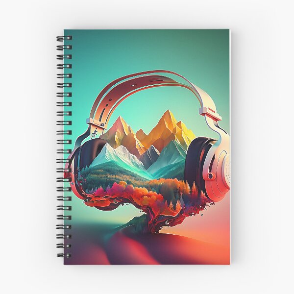 Item preview, The Harmony Hues | Headphones that Paint a Colorful Landscape Digital Art designed and sold by tnkmore.